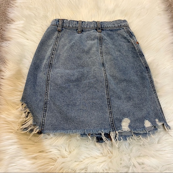 NWT Free People Distressed Skirt - Picture 6 of 10
